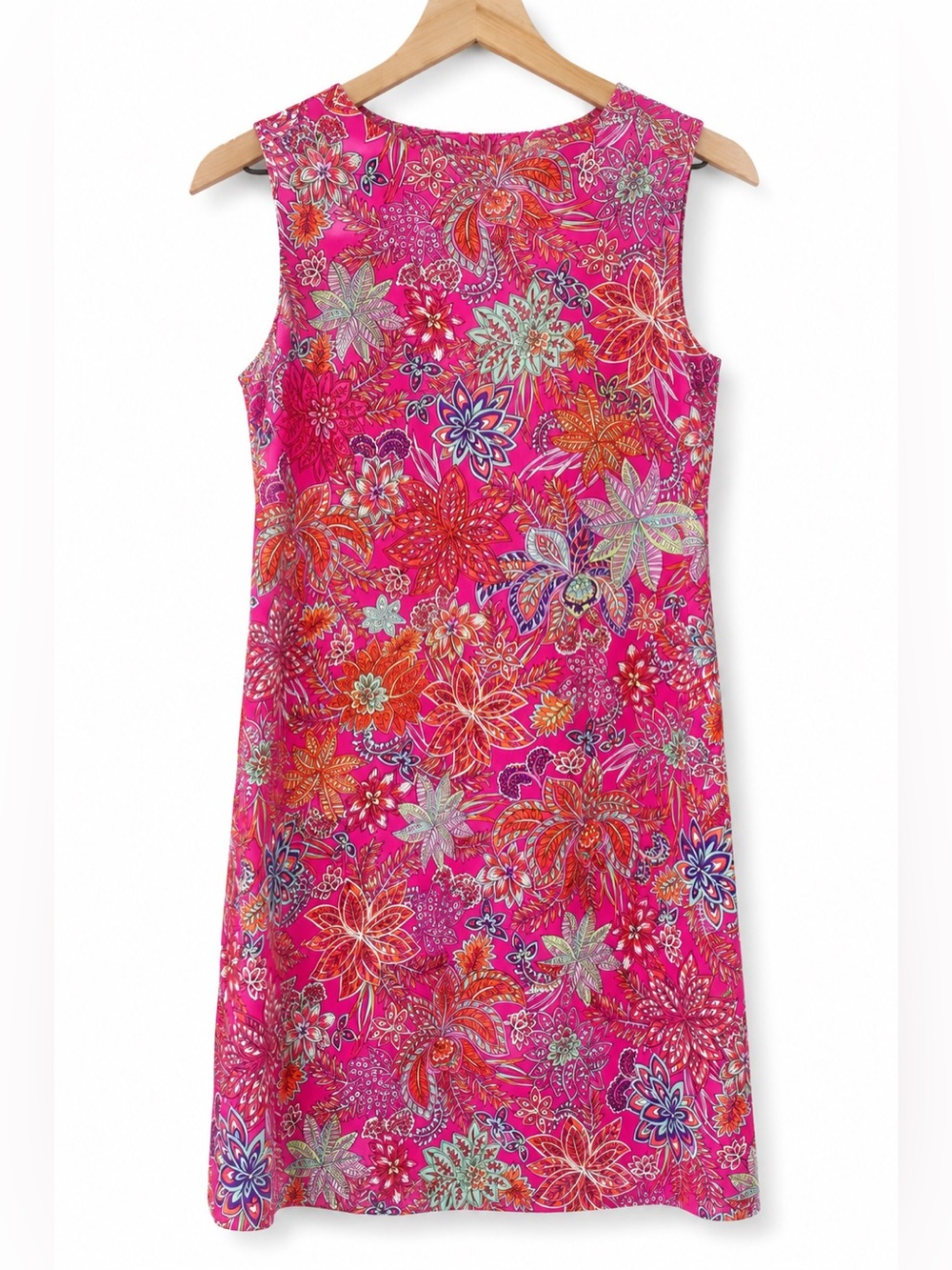EUC Jude Connally Willow Shift Dress in Botanical Floral Fuchsia | medium